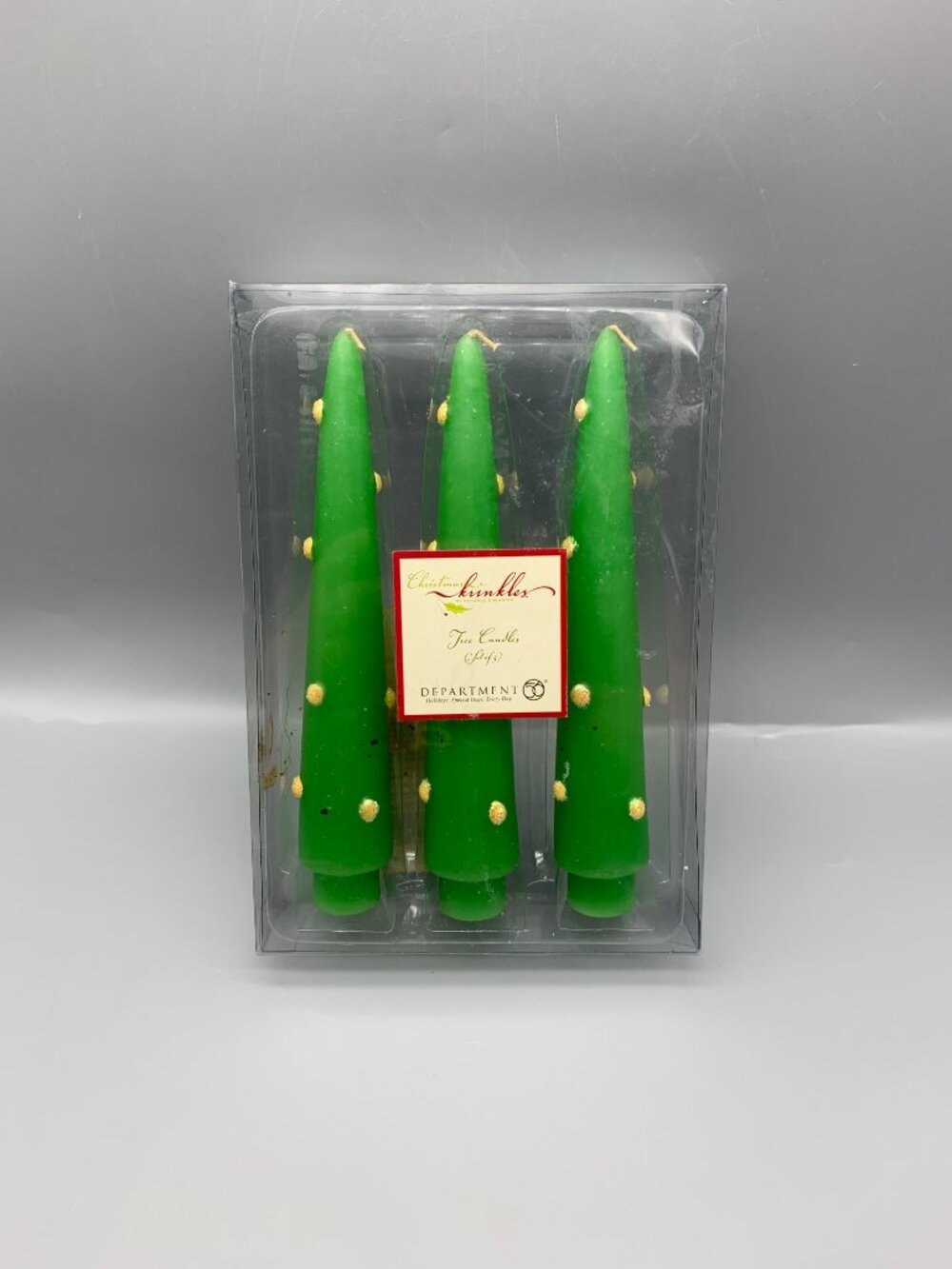 Department 56 Patience Brewster Christmas Krinkles Tree Candles (set of 3) in Pk